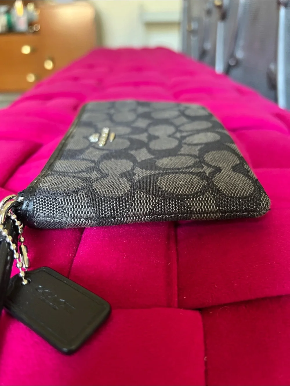 Coach Corner Zip Wristlet
